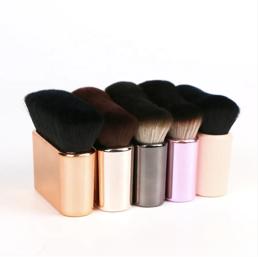 New Plastics Handle Synthetic hair Kabuki Cosmetic Single brush Best Quality Vegan Luxury Foundation Body Brushes