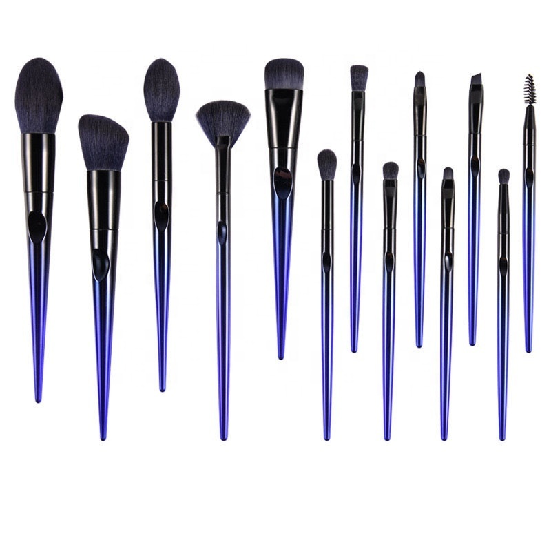 Super Hot Luxury High Quality Vegan 10 pcs Gift Make Up Brushes New Gradient Color Custom Cosmetic Makeup Brush Set