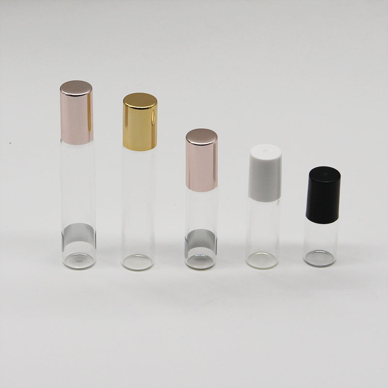 Stainless Steel roller ball glass bottle 2ml sphere glass bottle roller for perfume essential oils