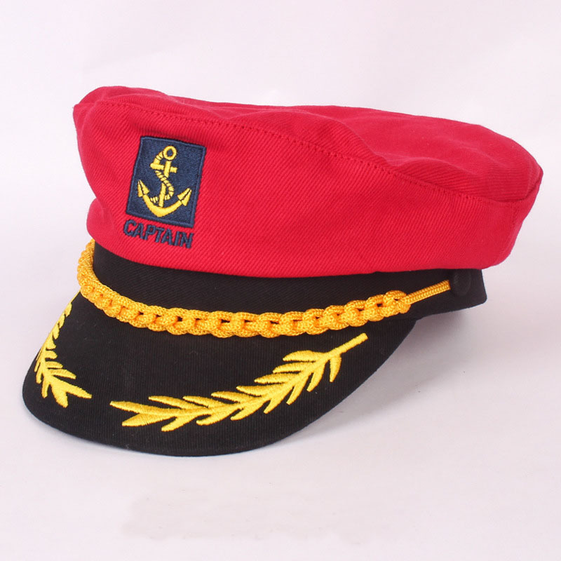 wholesale captains hats custom embroidery logo printed logo white black hats caps for promotion Sailor captain hats