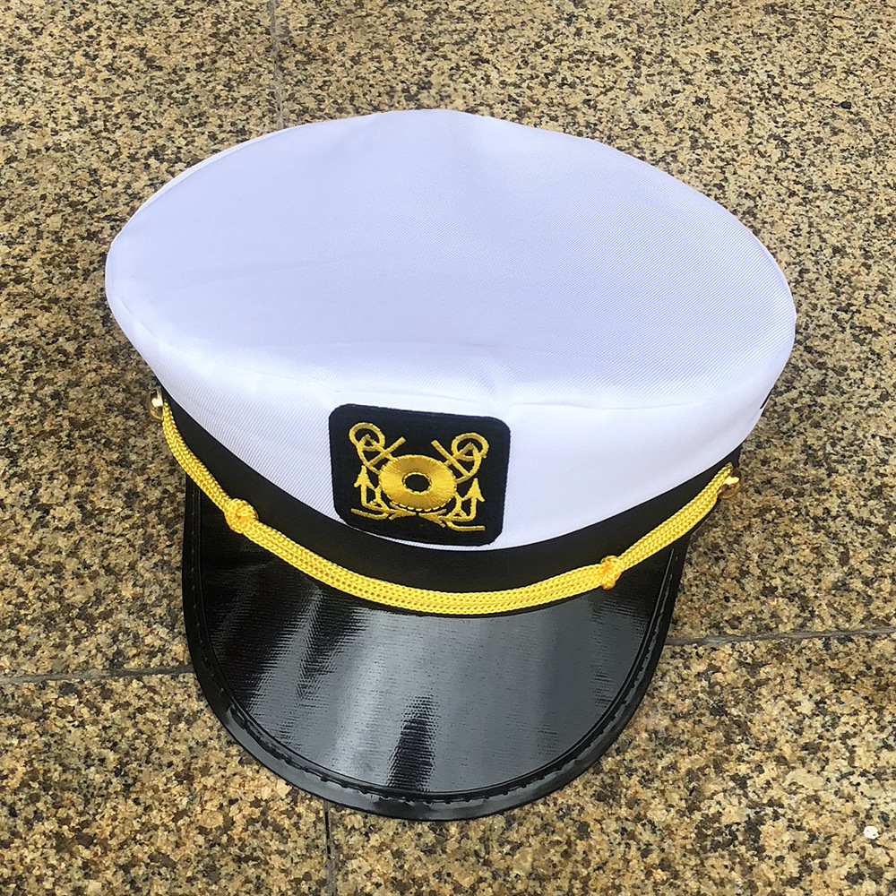 wholesale captains hats custom embroidery logo printed logo white black hats caps for promotion Sailor captain hats