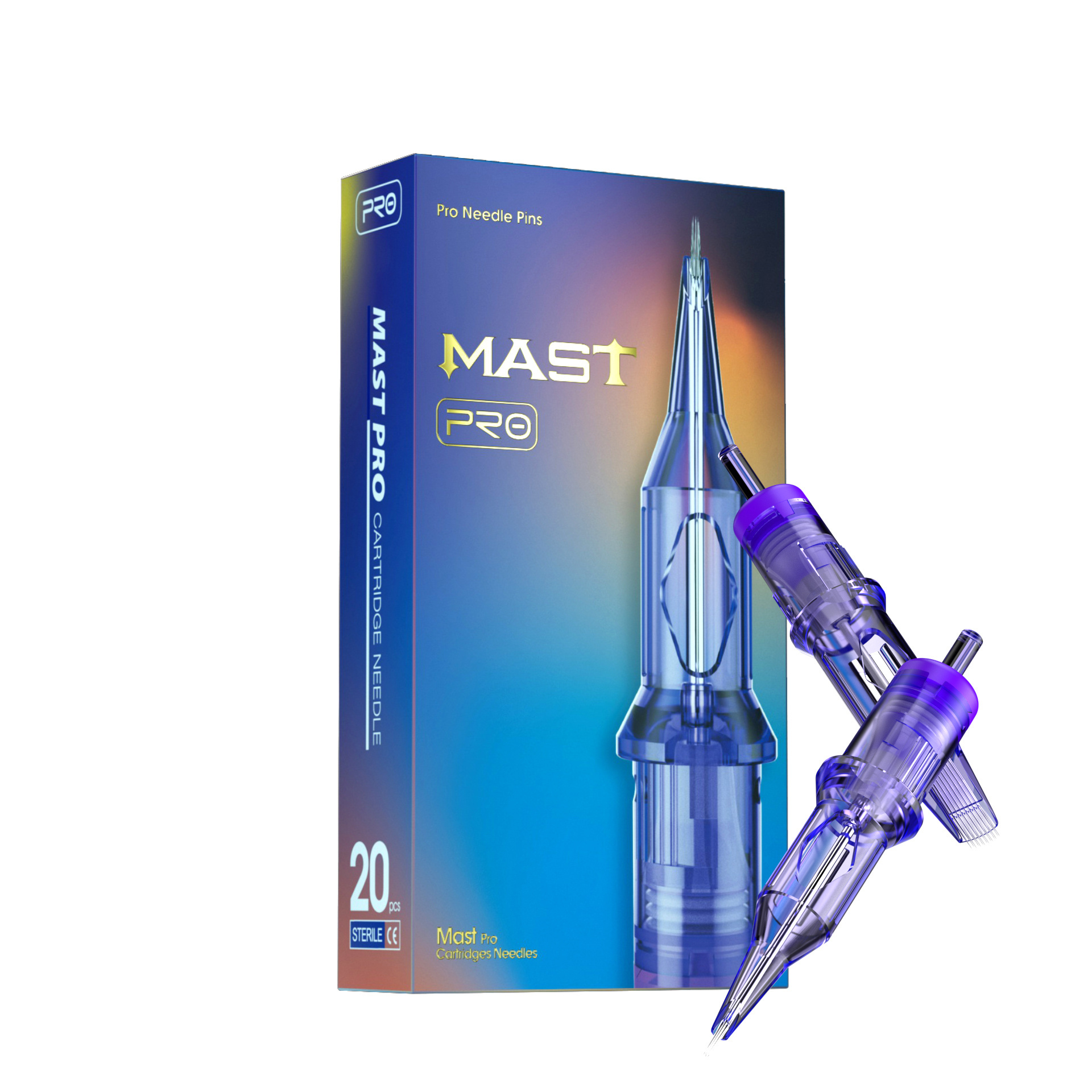 wholesale Widely praised mast pro needle cartridge permanent makeup universal purple tattoo needle cartridge