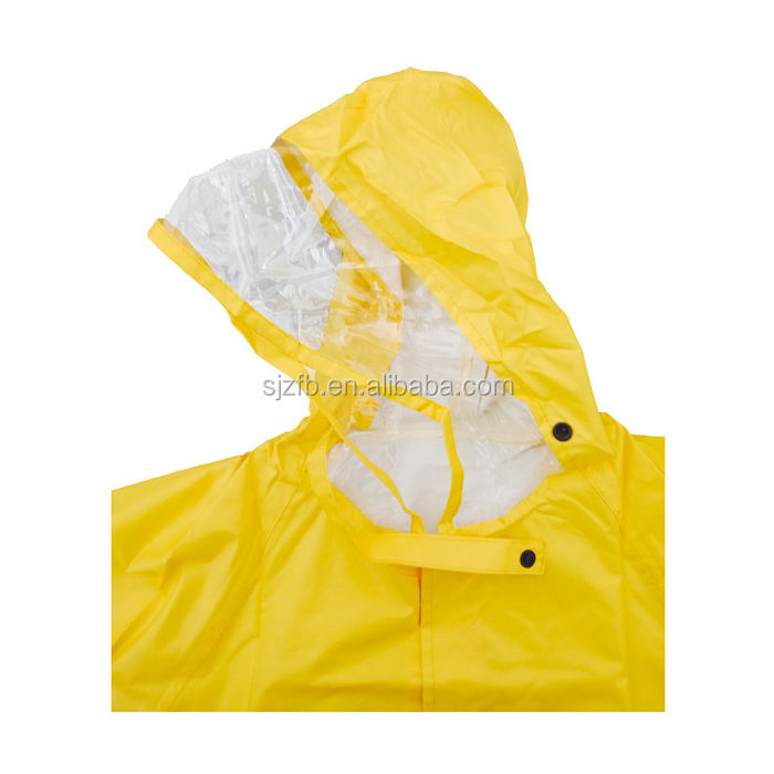 polyester coated pu jacket raincoats waterproof weather rain coat for kids