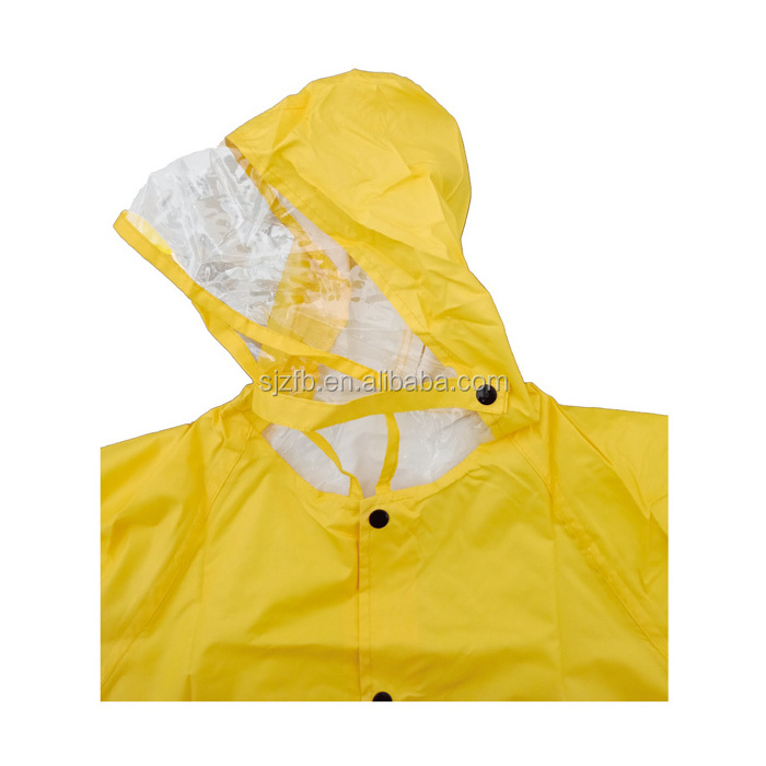 polyester coated pu jacket raincoats waterproof weather rain coat for kids