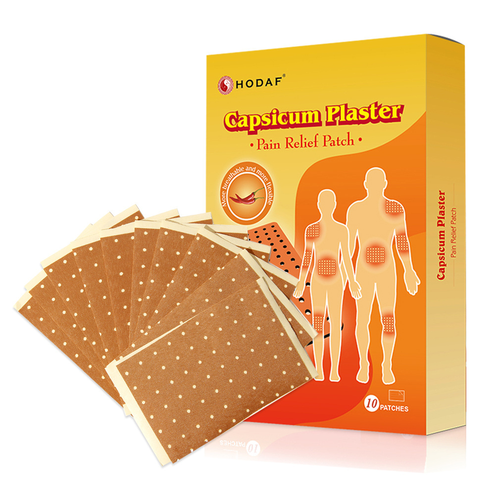 HODAF Chinese herbal Factory Price Hot Capsicum Patch plaster for Back Pain Relief Joint Pain Killer