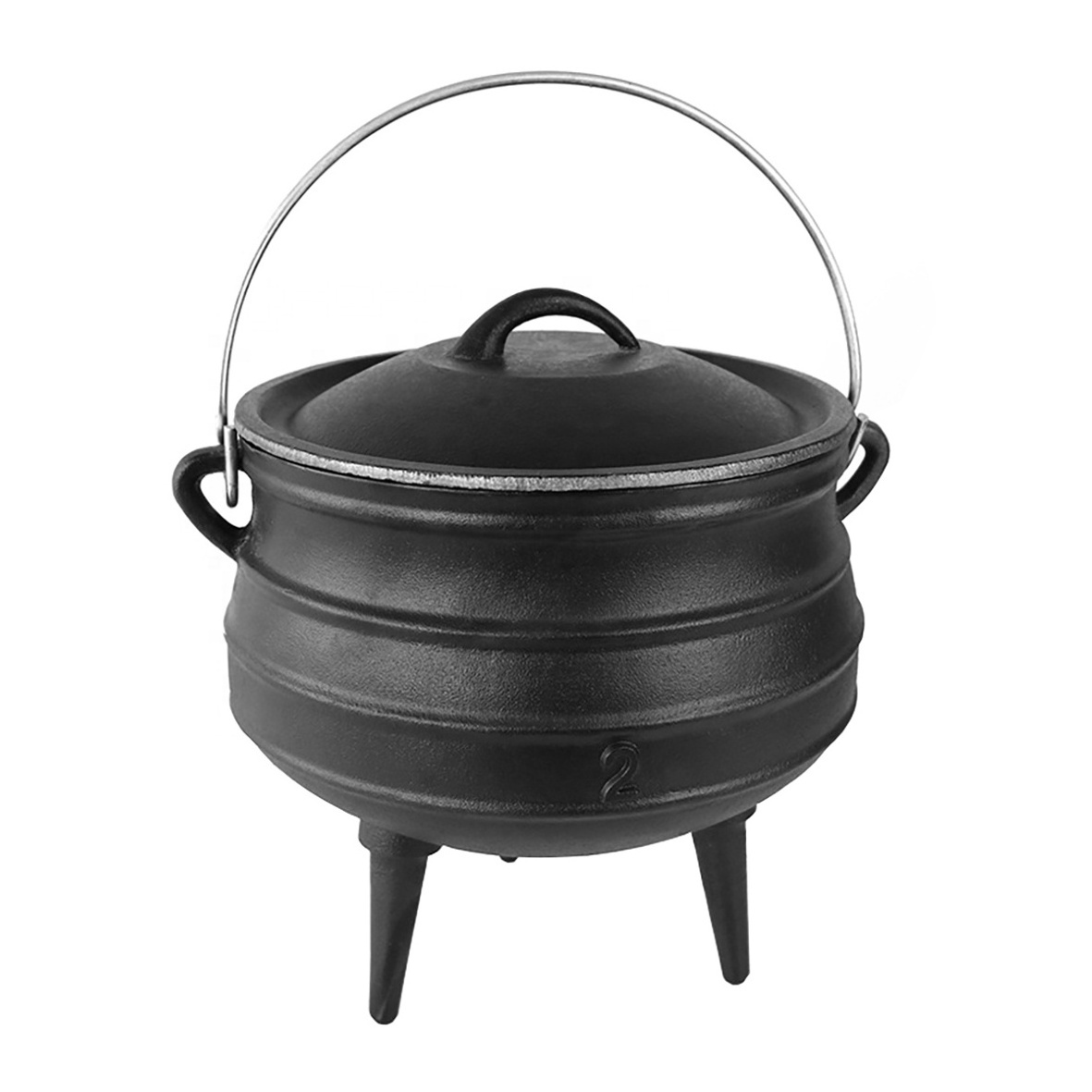 Enamel Cast Iron Pre-seasoned South Africa Potjie Pot Three Legged Cooking Pot