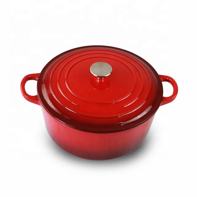 Kitchenware Deep Enamel Cast Iron Casserole Stewed Cooking Pot Kitchenware Cookware Dutch Oven With Lid