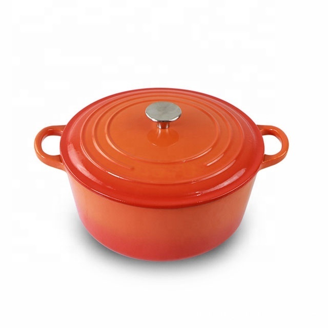 Kitchenware Deep Enamel Cast Iron Casserole Stewed Cooking Pot Kitchenware Cookware Dutch Oven With Lid