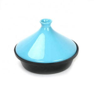 Manufacturer Cast Iron Cooking Tagine Moroccan Pot With Ceramic Lid