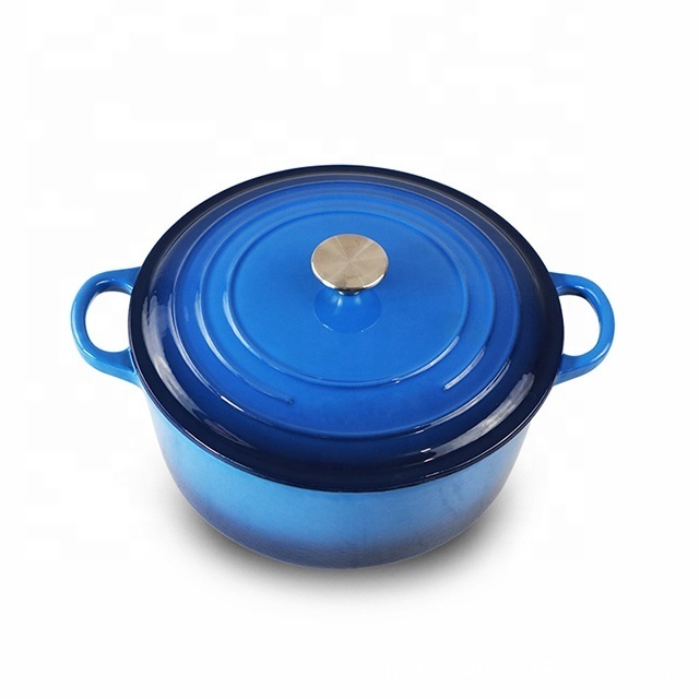 Kitchenware Deep Enamel Cast Iron Casserole Stewed Cooking Pot Kitchenware Cookware Dutch Oven With Lid