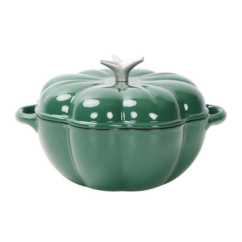 Factory Directly Sale Enamel Cast Iron Casserole Pumpkin Pot Stewed Cooking Pot Cookware Kitchenware With Lid