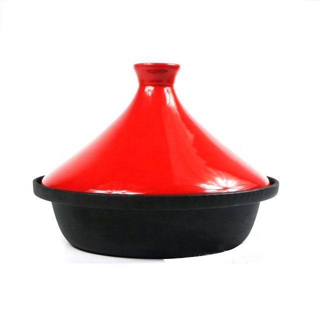 Manufacturer Cast Iron Cooking Tagine Moroccan Pot With Ceramic Lid