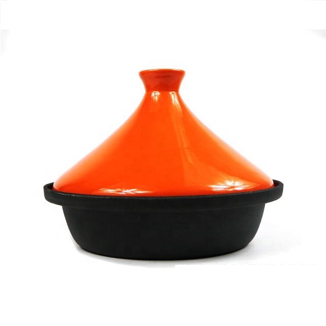 Manufacturer Cast Iron Cooking Tagine Moroccan Pot With Ceramic Lid