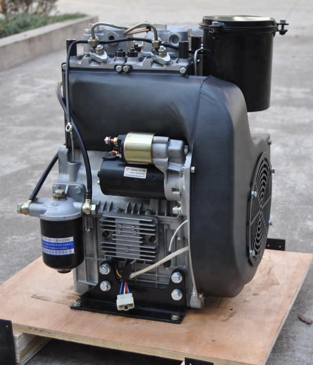 12LD477-2 20hp air-cooled 2-cylinder 18hp Small Diesel Engine HF-A20F LOMBADINI tech