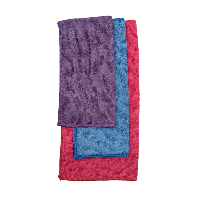 200gsm Customized Packaging Purple Multiple Colors Strong Water Absorbent Microfiber Household Cleaning Cloth Towels