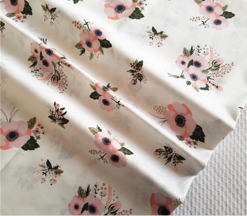 Wholesale custom 100% cotton printed fabric for bed and baby