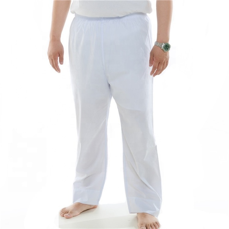 Muslim Men's Adult Casual Trousers Thobe Slack Lined Solid Loose Comfortable Longs Contains Cotton Arabian Pants