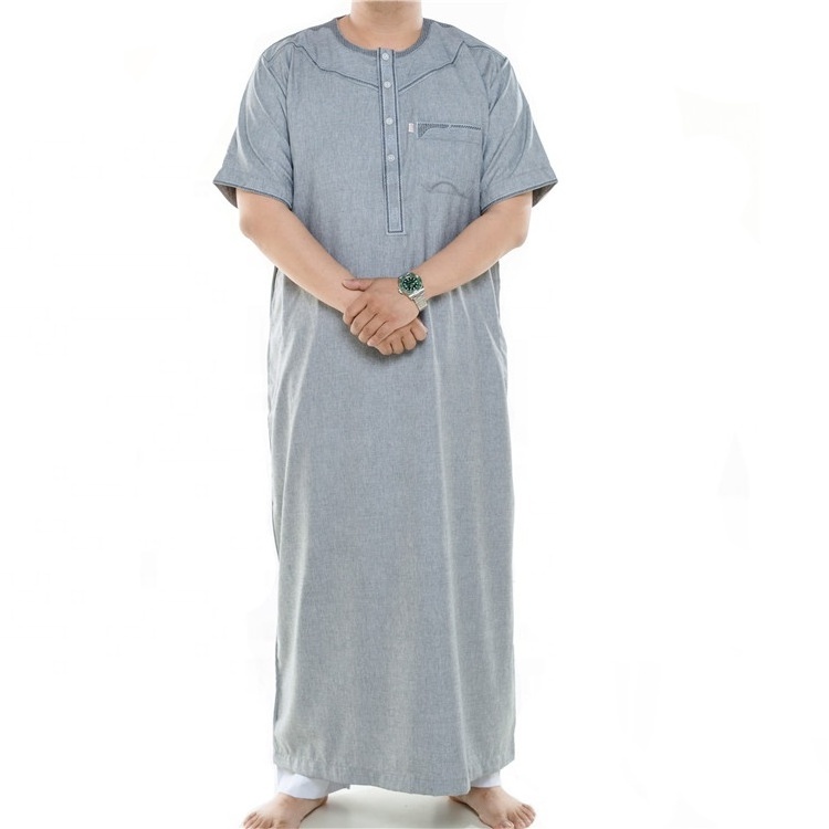 Islamic Clothing Men Thobe Dubai Muslim dress for men Jubah Galabiya boubou Arab Abaya Robe