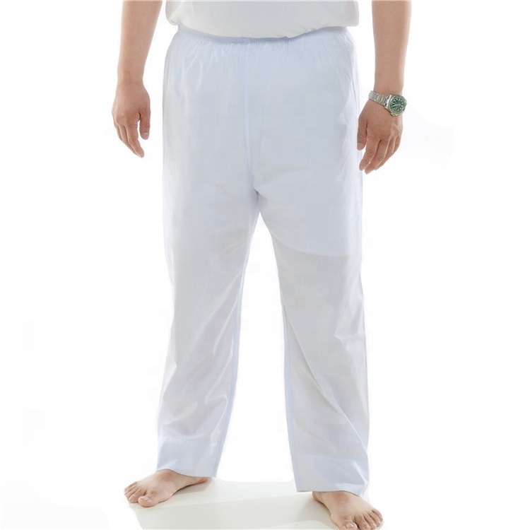 Muslim Men's Adult Casual Trousers Thobe Slack Lined Solid Loose Comfortable Longs Contains Cotton Arabian Pants