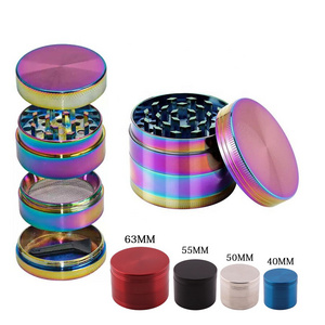 herb grinder wholesale dry metal custom tobacco grinders smoking aluminium manual 63mm 76mm 100mm for herbs