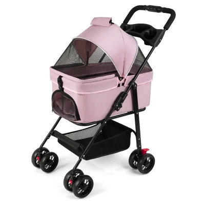 Pet stroller Dog Push Car Pet Dog Stroller Lightweight Can Fold Stroller dog cart pet trolley to Go out