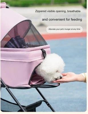 Pet stroller Dog Push Car Pet Dog Stroller Lightweight Can Fold Stroller dog cart pet trolley to Go out