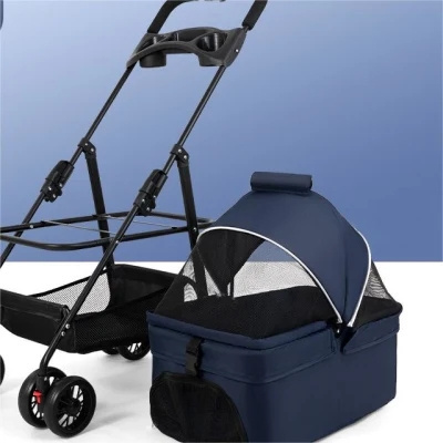 Pet stroller Dog Push Car Pet Dog Stroller Lightweight Can Fold Stroller dog cart pet trolley to Go out