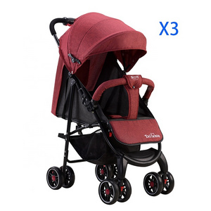 300 D  Linen carbon Steel EVA wheel modern Baby Stroller  with car seat