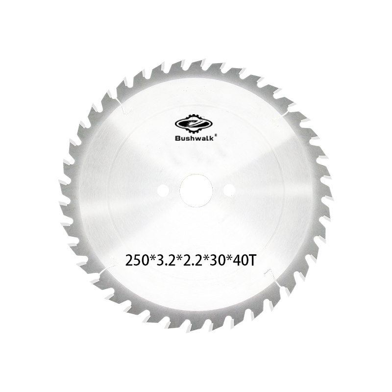 Factory production carbide welding teeth circular saw blade carbon steel woodworking cutting disc 250X3.2X2.2X30X40T