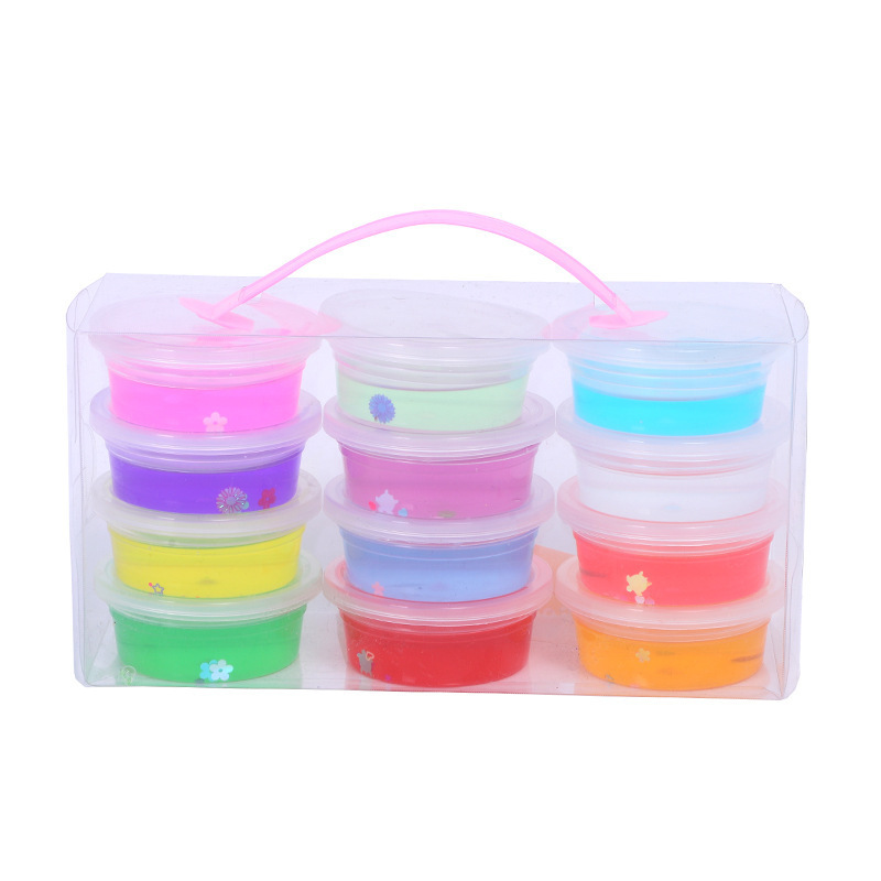 Non-Sticky Playdough Clear Slime Supplies Slime Making Kit for Girls Boys Stress Relief Toys Transparent Slime