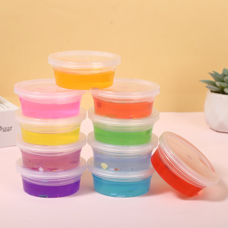 500G Soft and Non-Sticky Playdough Clear Slime Supplies Slime Making Kit for Girls Boys Stress Relief Toys Transparent Slime