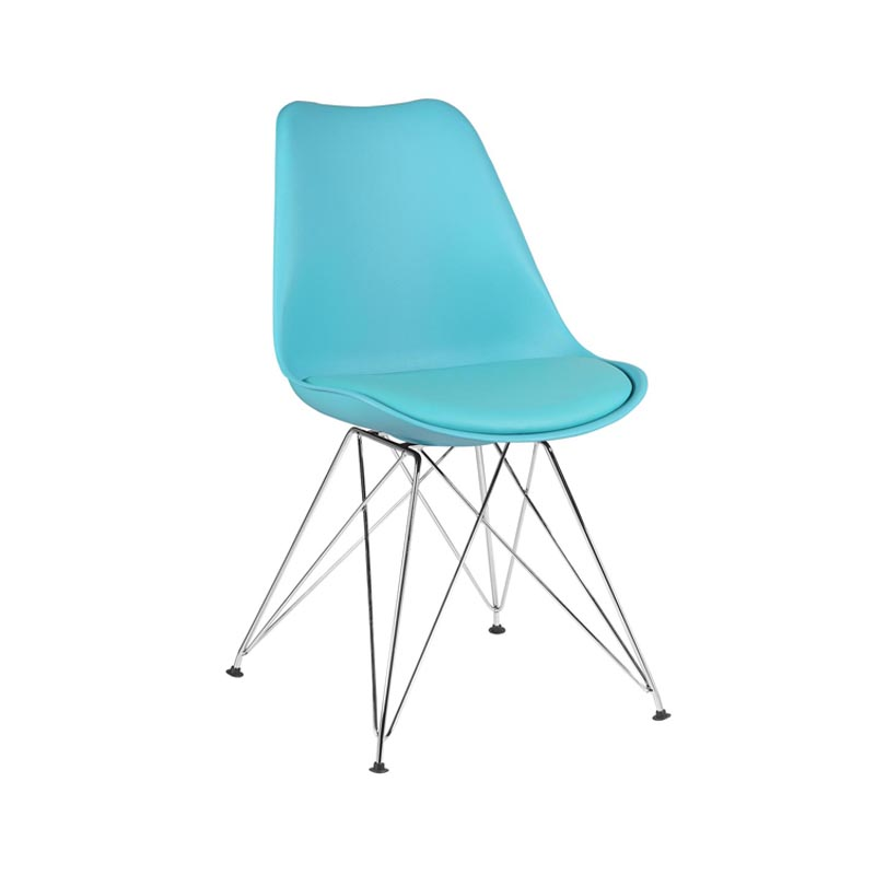 metal legs for dinning chair pu cushion chair new style plastic dining chairs with foam cushion