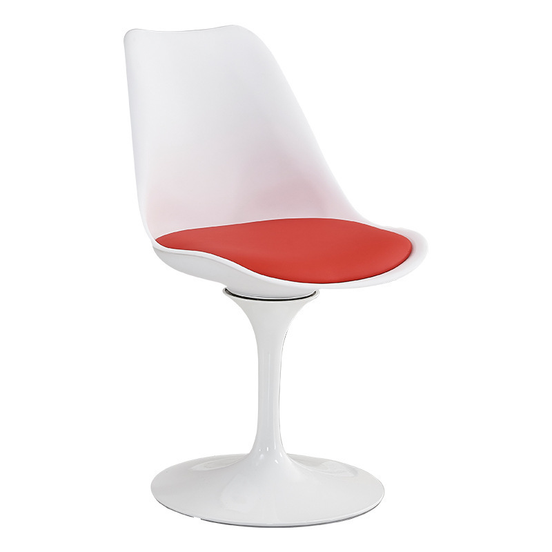 China supplier hot sale tulip armless dining chair with metal base