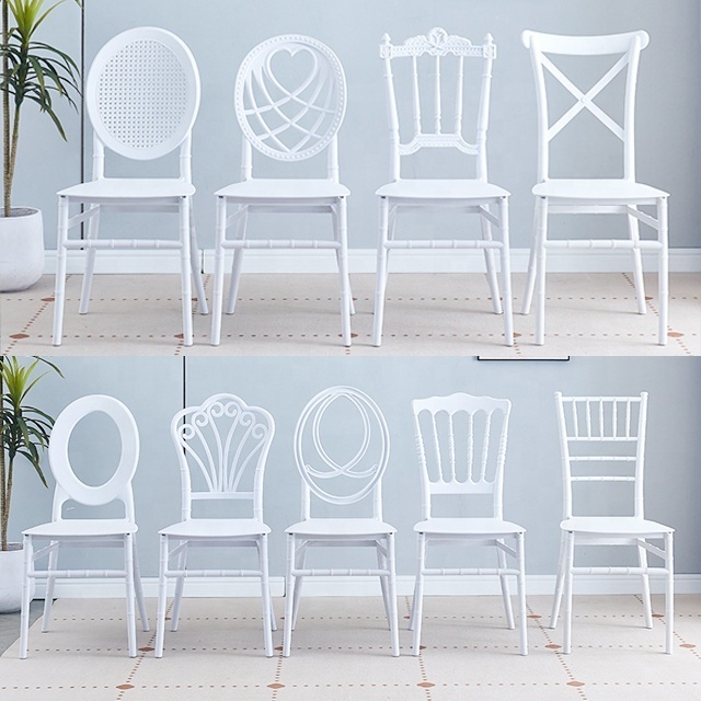 luxury modern polypropylene white gold resin banquet hall furniture chiavari weeding wedding events chairs in turkey