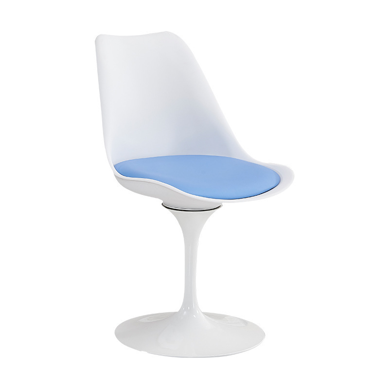 China supplier hot sale tulip armless dining chair with metal base