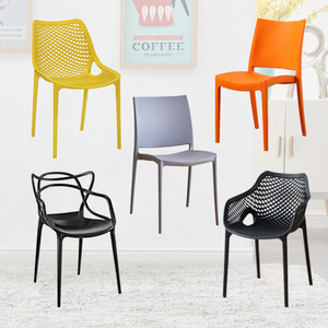 wholesale cheap nordic stackable outdoor modern hotel PP plastic restaurant dining chair chairs for events coffee shop