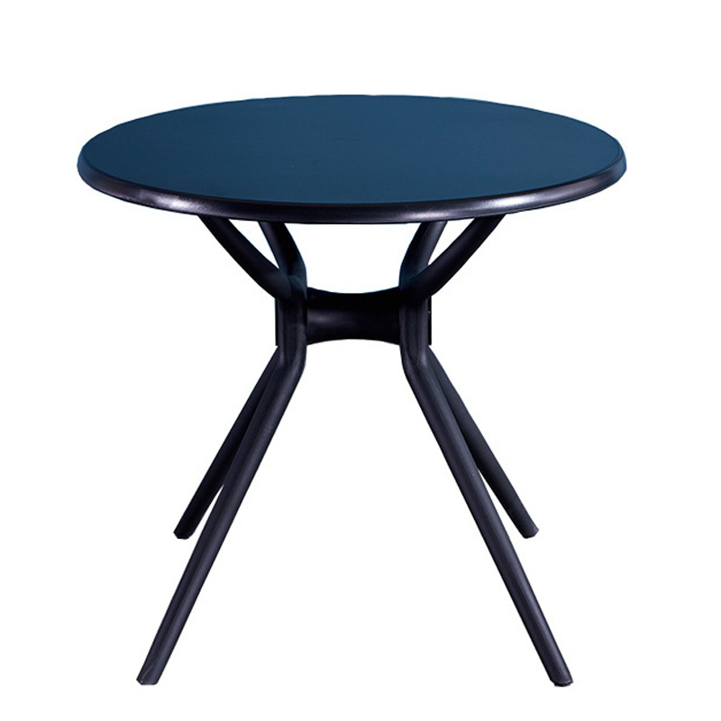 Nordic simple small round coffee side table modern plastic table for restaurant