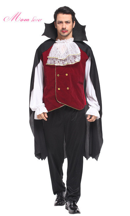 Wholesale Mens Gothic Vampire Costumes Europe Vampire Adults Man Cosplay Outfit For Halloween Carnival Party Role Play Costumes