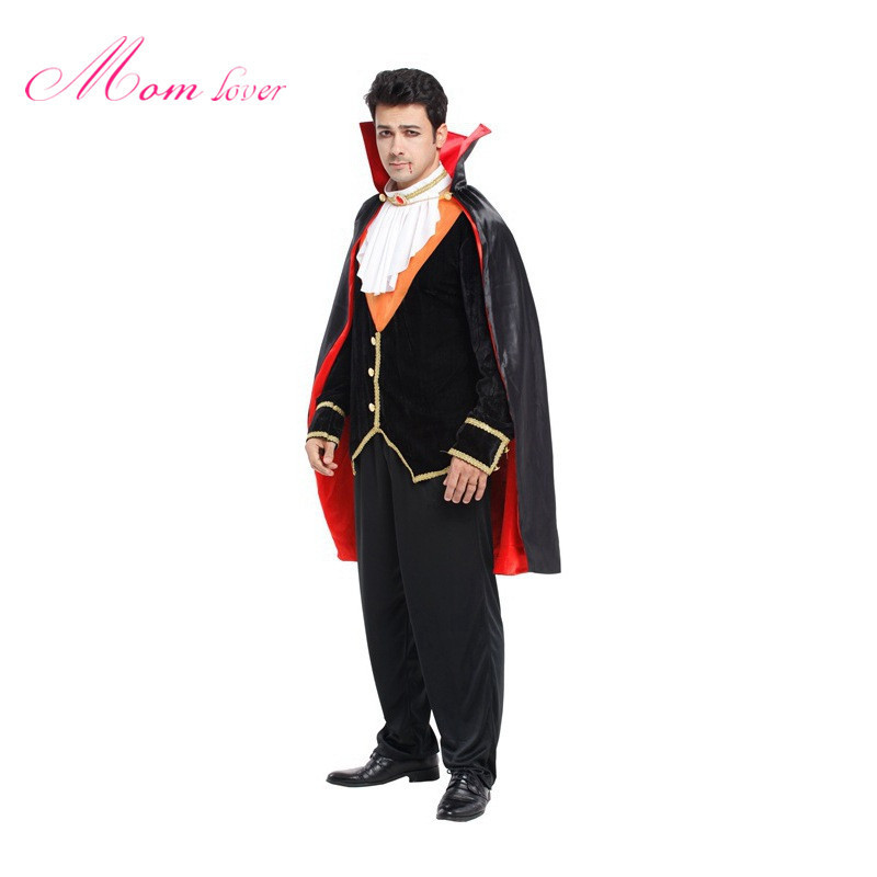 Wholesale Mens Gothic Vampire Costumes Europe Vampire Adults Man Cosplay Outfit For Halloween Carnival Party Role Play Costumes