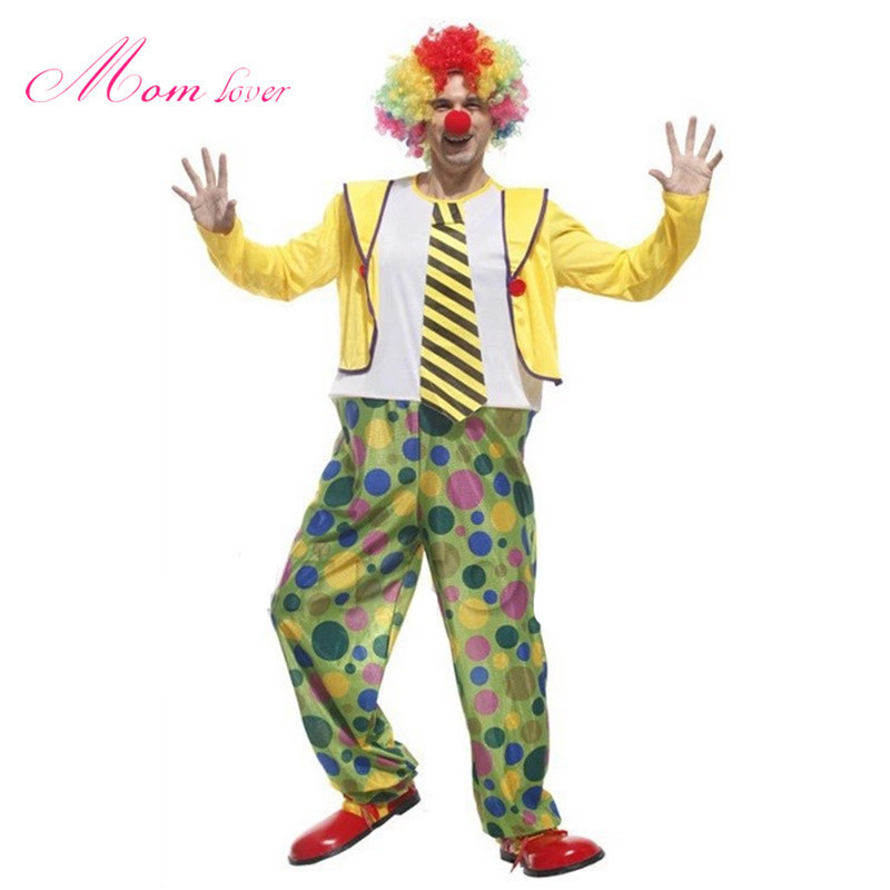 Mom lover Halloween adult masquerade cosplay carnival costumes circus fancy clown costume for men