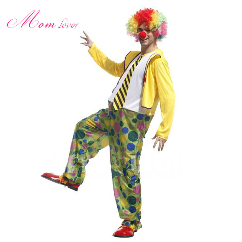 Mom lover Halloween adult masquerade cosplay carnival costumes circus fancy clown costume for men