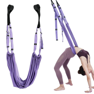 Custom Logo Waist Back Leg Stretch Strap Yoga Hammock Back Bend Split Inversion Strap For Yoga Exercise