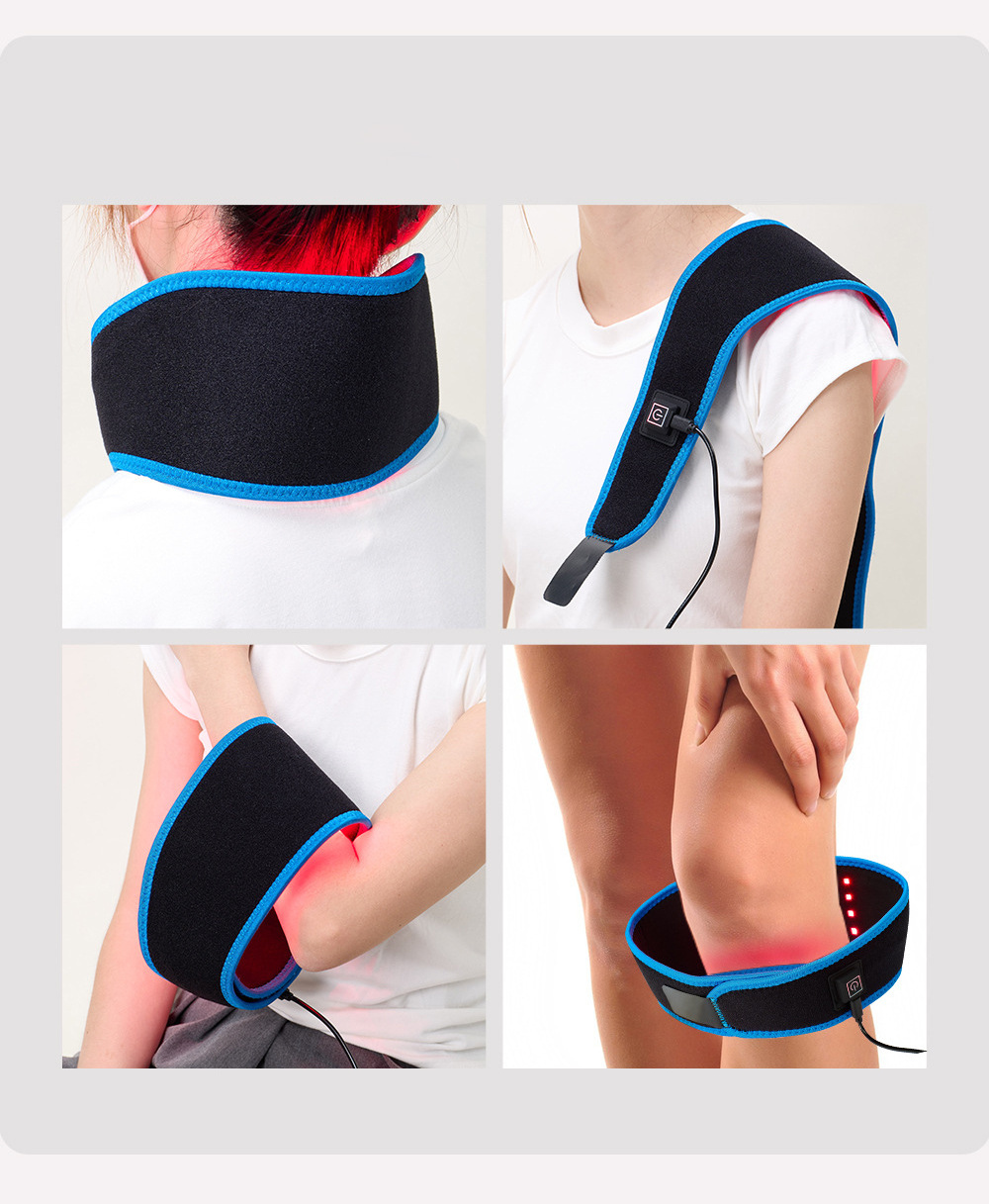 LED Electricity Infrared Pulse Chip Massager Cold Hot Phototherapy Red Light Neck Protector Hot Compress Shoulder Neck Support