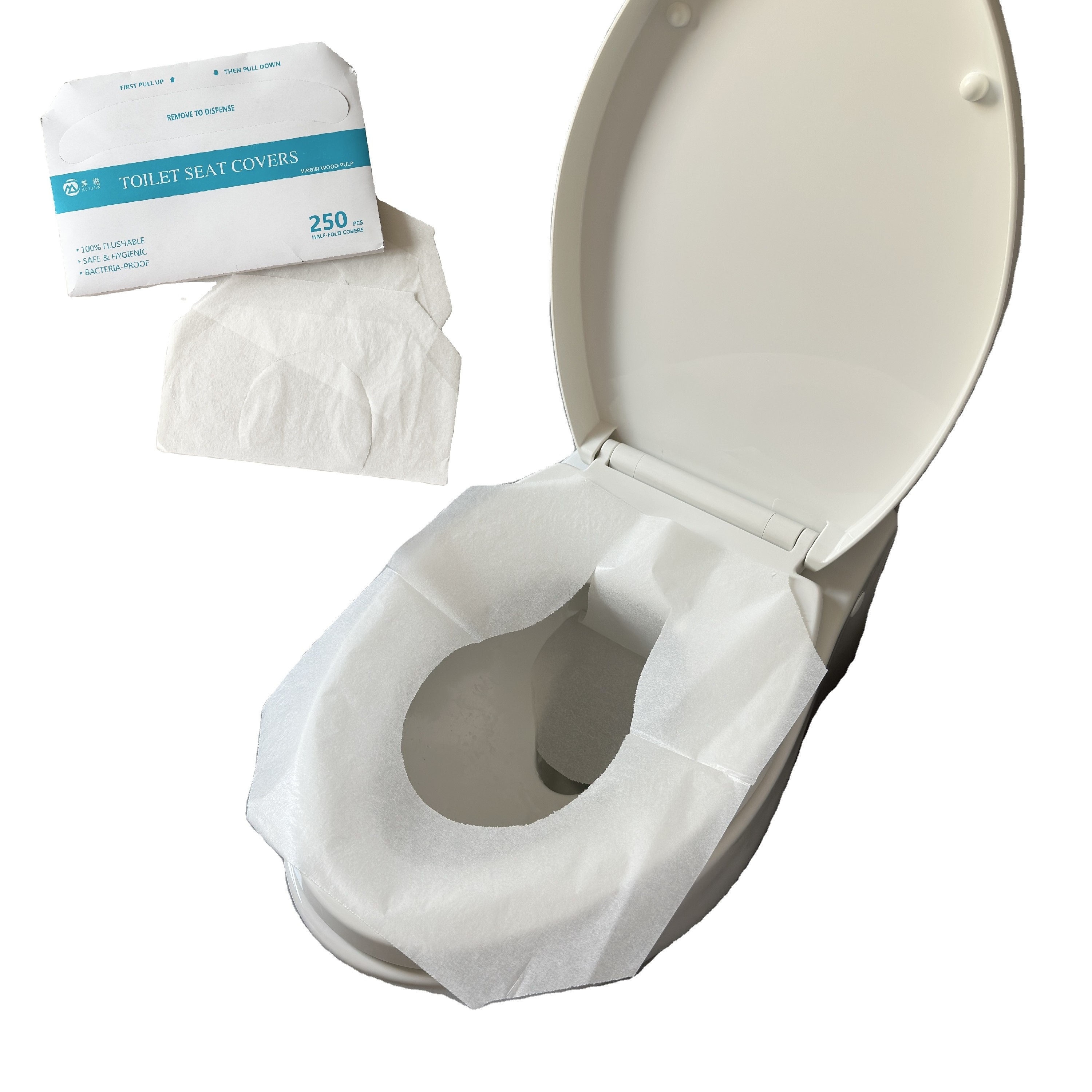 250PCS 1 Pack Half Fold Disposable Tissue Paper Toilet Seat Covers Price