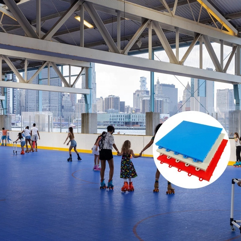 Top quality Indoor hockey court inline floor tiles portable roller skating rink flooring