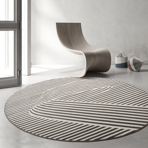 Brown and white circular rugs carpets and rugs living room washable rubber backed rugs