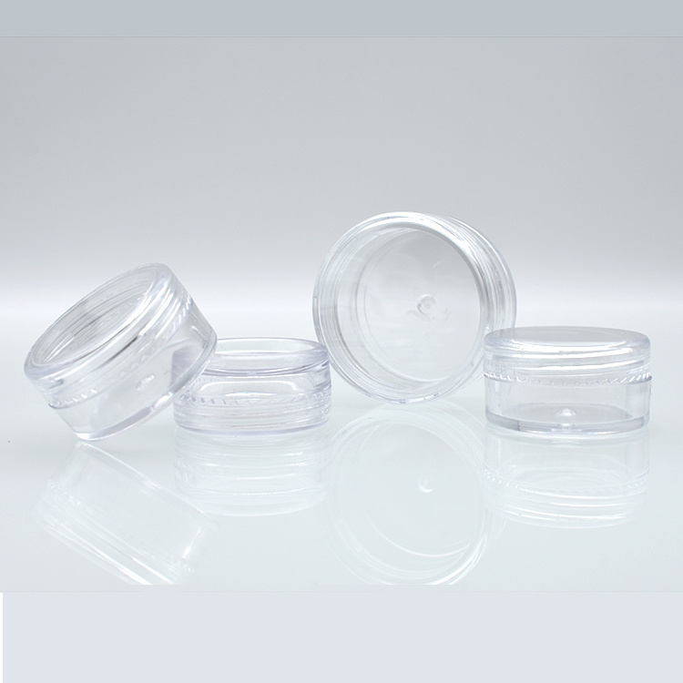 3ml 5ml 10ml 2.5g 3 ml 3g 5g 10g 15g 20g 25g 30g Clear Cream Jar Plastic Pot Mini Transparent Cosmetic sample Container with Lid