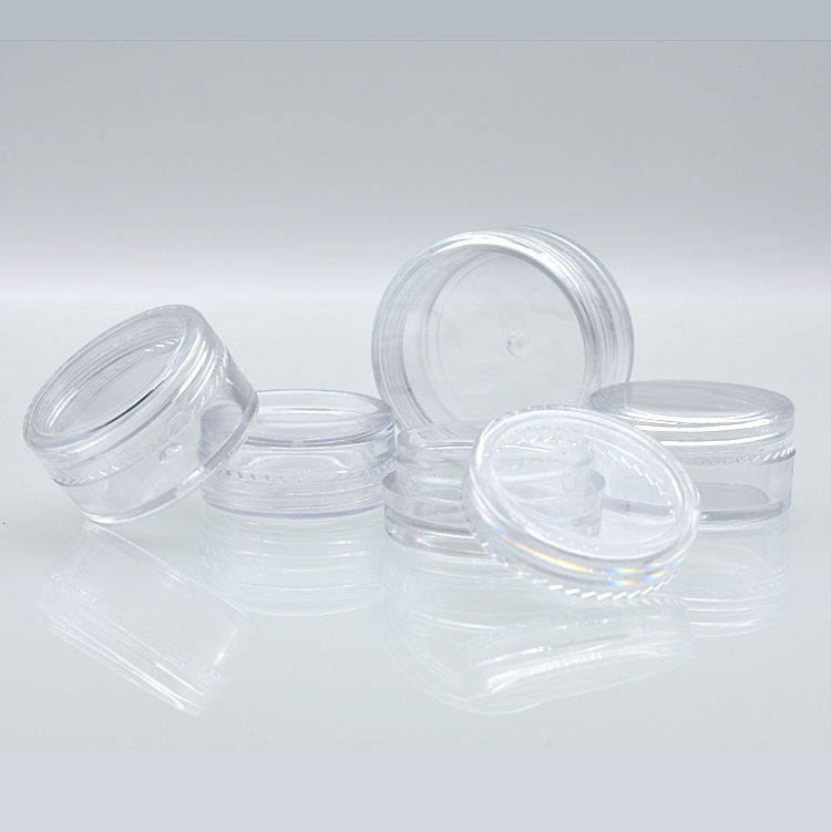 3ml 5ml 10ml 2.5g 3 ml 3g 5g 10g 15g 20g 25g 30g Clear Cream Jar Plastic Pot Mini Transparent Cosmetic sample Container with Lid