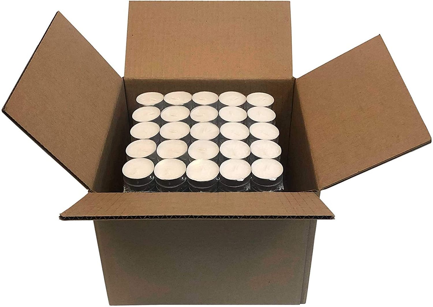 Long Burning Time 17g White Tealight Candles 100 Pack Unscented Tea Light Candles with 6-7 Hour