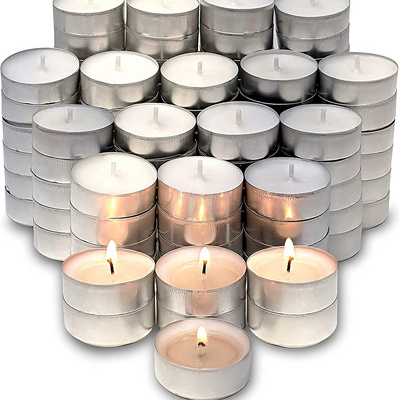 Wholesale White Paraffin Wax Unscented Tea Lights/8 hour Tealight Candles/Tea Light Candles for Votive Birthday